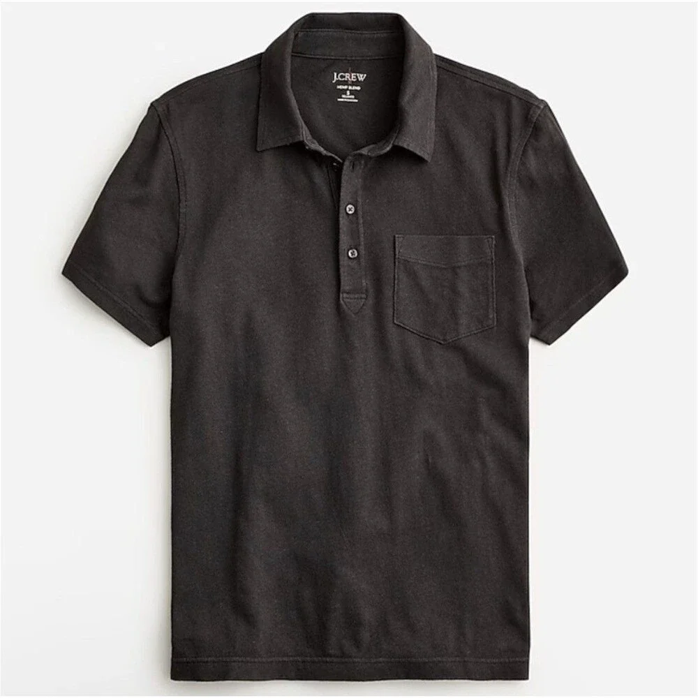 J.Crew Hemp-organic cotton blend polo shirt Short Sleeve NWT Size XL